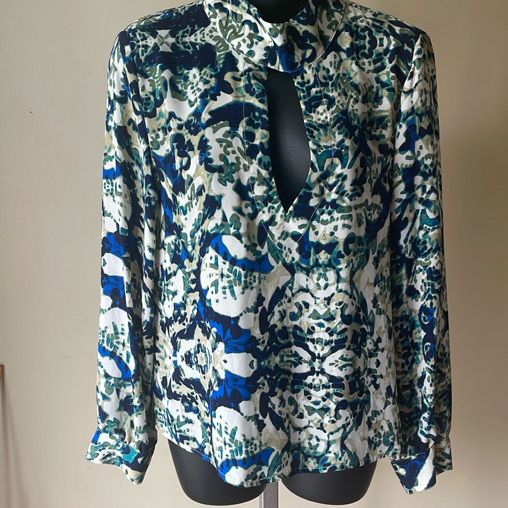 NWOT - Sheer Deep V-Neck Blouse